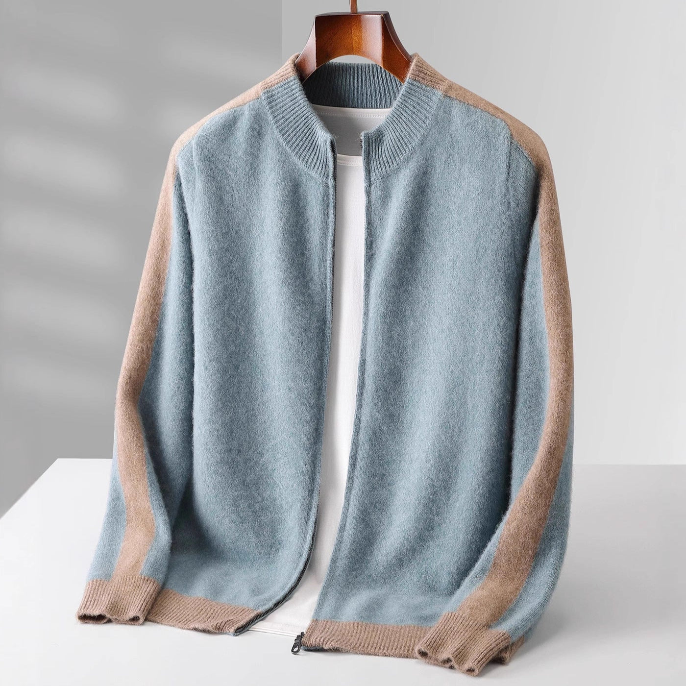 FERRARA CASHMERE ZIP-THROUGH JACKET