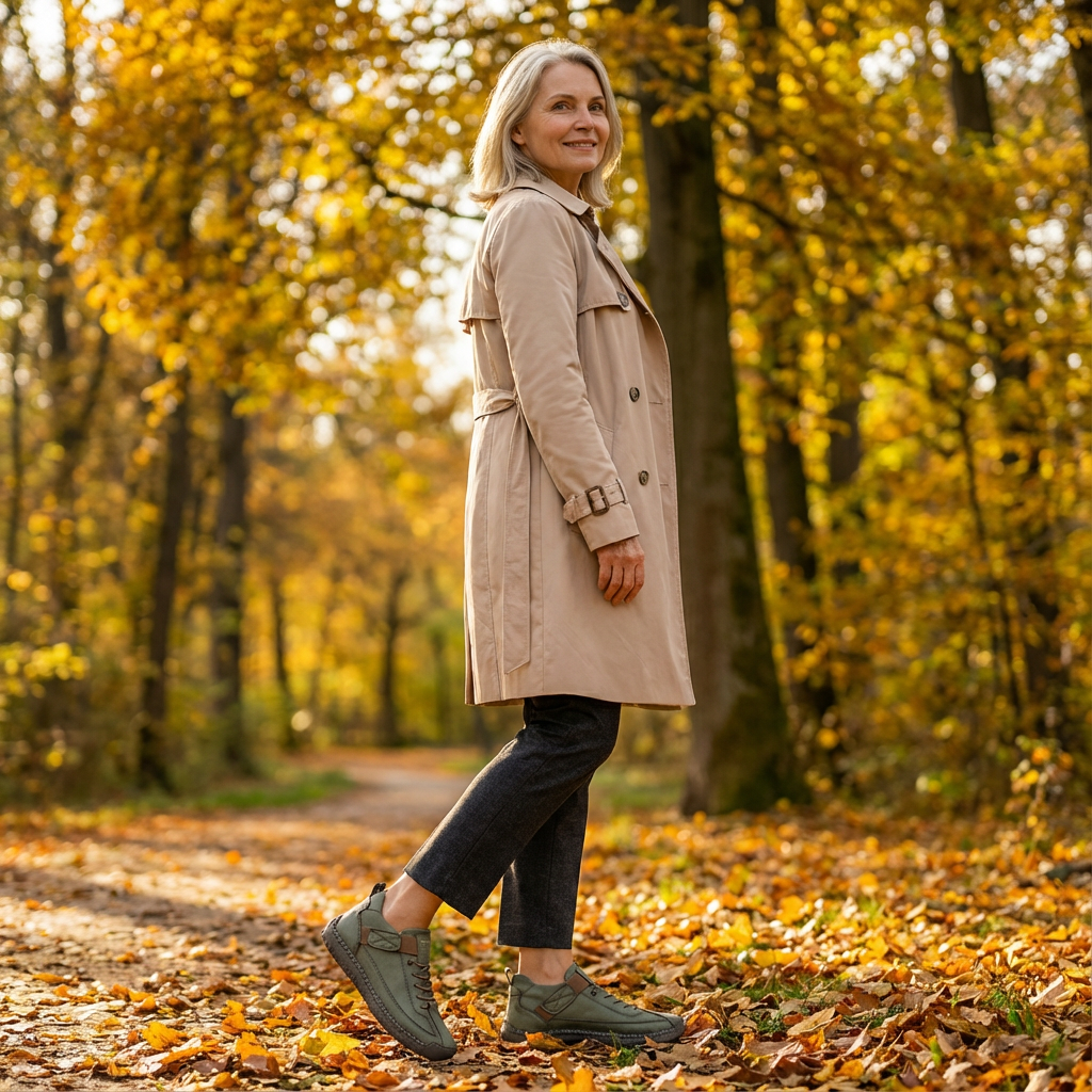 Gwyneth - Orthopaedic Comfort Leather Trainers