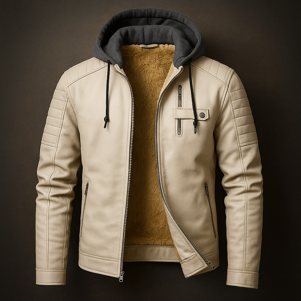 Toby – Hooded Leather Jacket