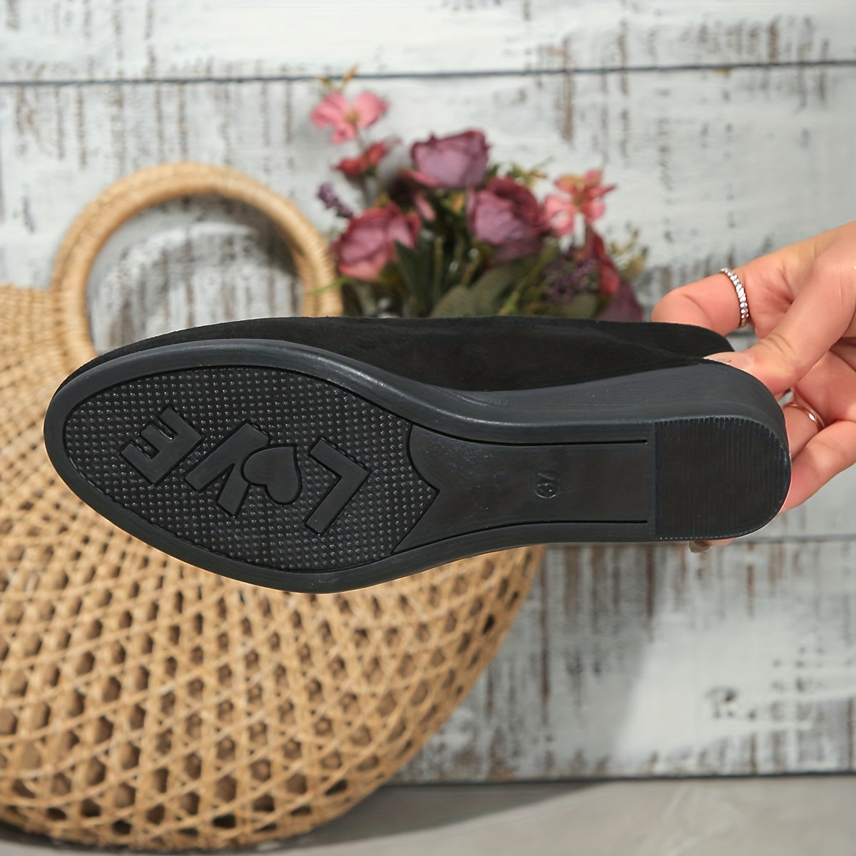 Imelda – Comfortable Wedge-Heel Ballet Flats