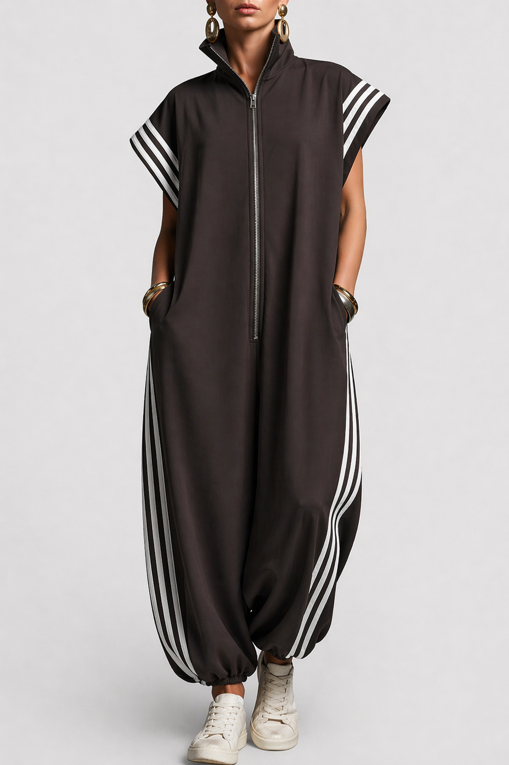 Britney | Zip Neck Jumpsuit