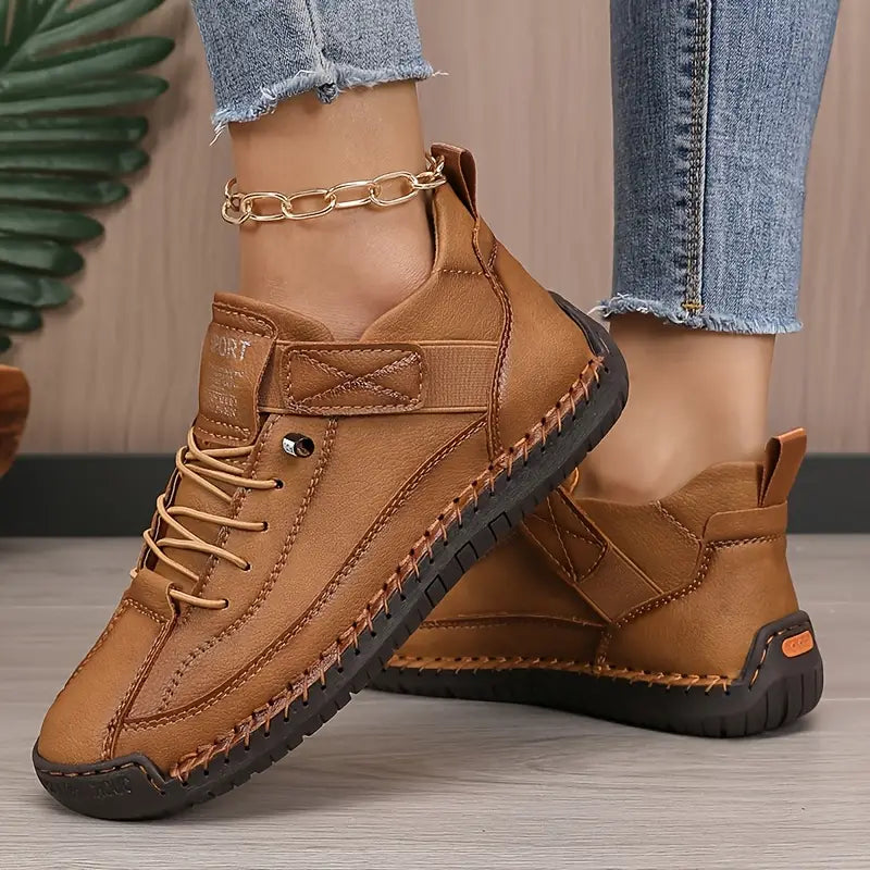 Gwyneth - Orthopaedic Comfort Leather Trainers